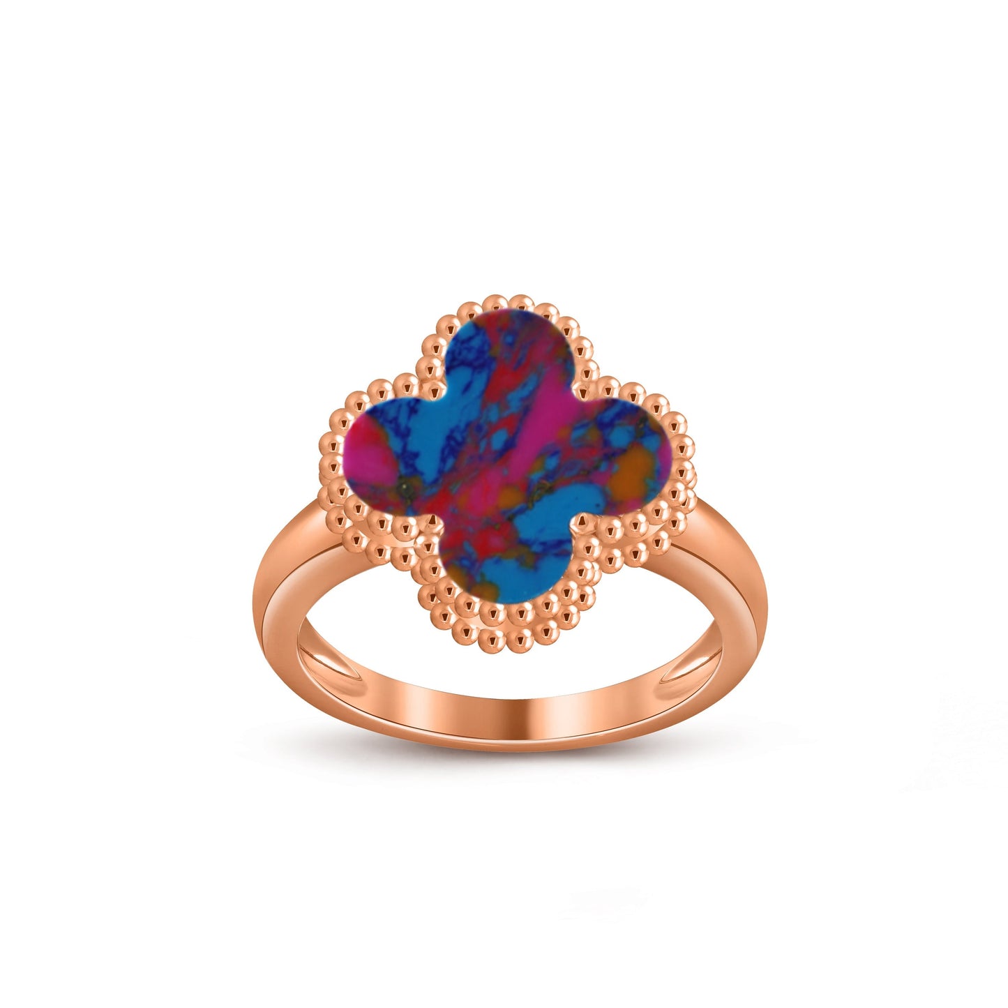 [Garvey]LUCKY CLOVER VINTAGE ROSE GOLD RING COLLECTION