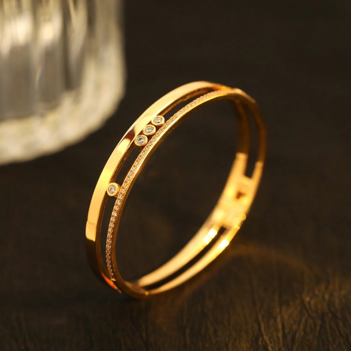 [Garvey]Move Romane Diamond Bangle Bracelet