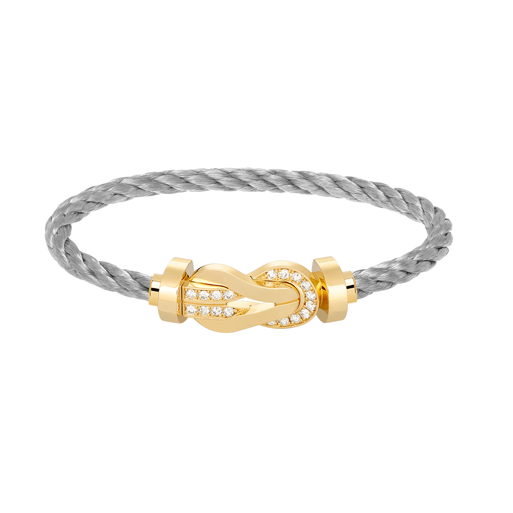 [Garvey ]CHANCE LARGE 8 FIGURE BUCKLE HALF DIAMOND BRACELET GOLD