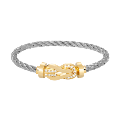 [Garvey ]CHANCE LARGE 8 FIGURE BUCKLE HALF DIAMOND BRACELET GOLD