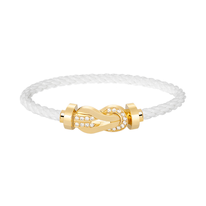 [Garvey ]CHANCE LARGE 8 FIGURE BUCKLE HALF DIAMOND BRACELET GOLD