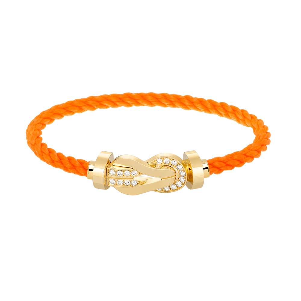 [Garvey ]CHANCE LARGE 8 FIGURE BUCKLE HALF DIAMOND BRACELET GOLD