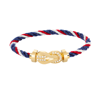 [Garvey ]CHANCE LARGE 8 FIGURE BUCKLE HALF DIAMOND BRACELET GOLD