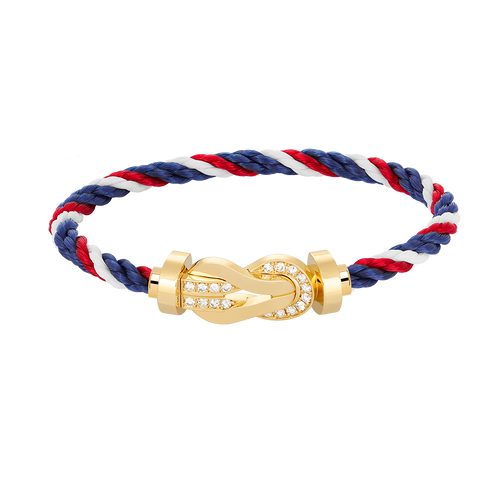 [Garvey ]CHANCE LARGE 8 FIGURE BUCKLE HALF DIAMOND BRACELET GOLD