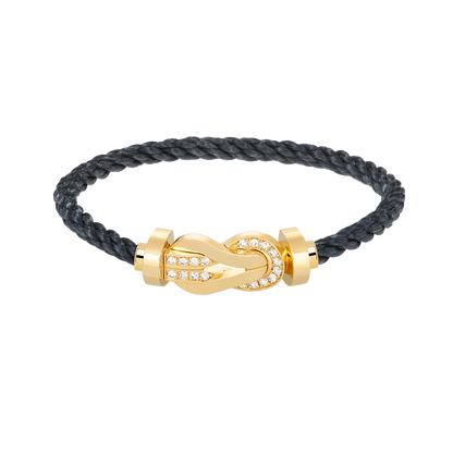 [Garvey ]CHANCE LARGE 8 FIGURE BUCKLE HALF DIAMOND BRACELET GOLD
