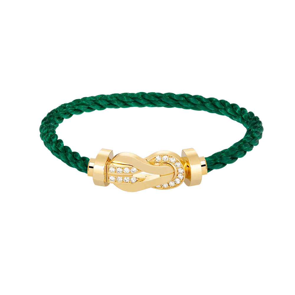 [Garvey]LARGE 8-FIGURE BUCKLE HALF DIAMOND BRACELET - GOLD