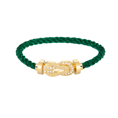 [Garvey]LARGE 8-FIGURE BUCKLE HALF DIAMOND BRACELET - GOLD