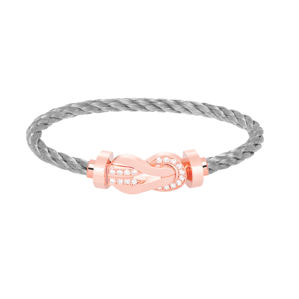[Garvey ]CHANCE LARGE 8 FIGURE BUCKLE HALF DIAMOND BRACELET ROSE GOLD