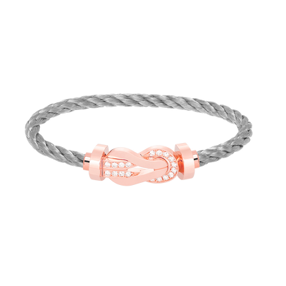 [Garvey ]CHANCE LARGE 8 FIGURE BUCKLE HALF DIAMOND BRACELET ROSE GOLD