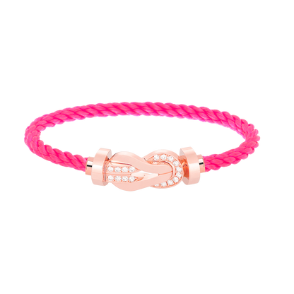 [Garvey ]CHANCE LARGE 8 FIGURE BUCKLE HALF DIAMOND BRACELET ROSE GOLD