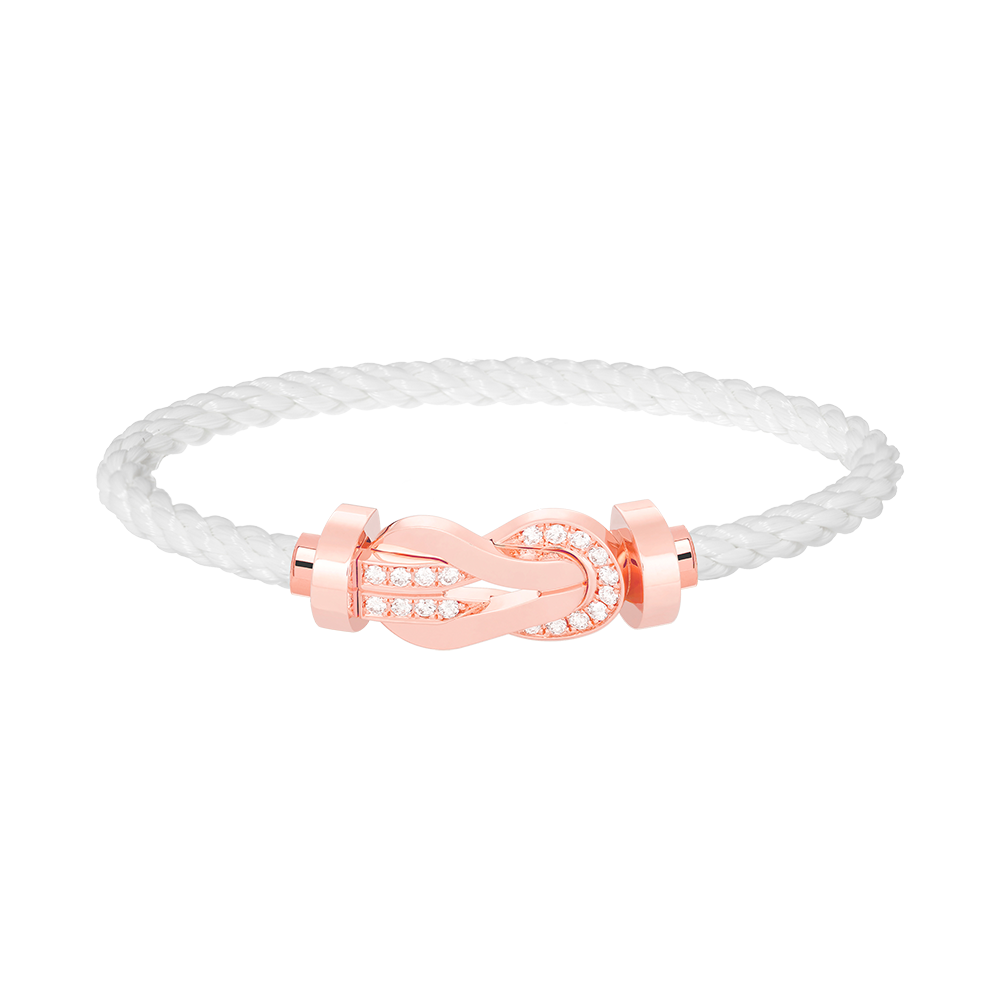 [Garvey ]CHANCE LARGE 8 FIGURE BUCKLE HALF DIAMOND BRACELET ROSE GOLD