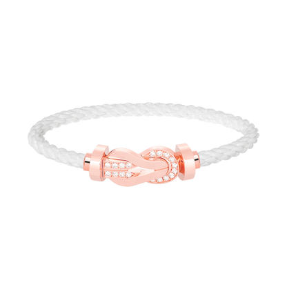 [Garvey ]CHANCE LARGE 8 FIGURE BUCKLE HALF DIAMOND BRACELET ROSE GOLD