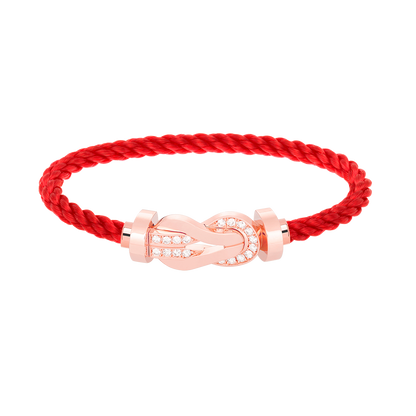 [Garvey ]CHANCE LARGE 8 FIGURE BUCKLE HALF DIAMOND BRACELET ROSE GOLD