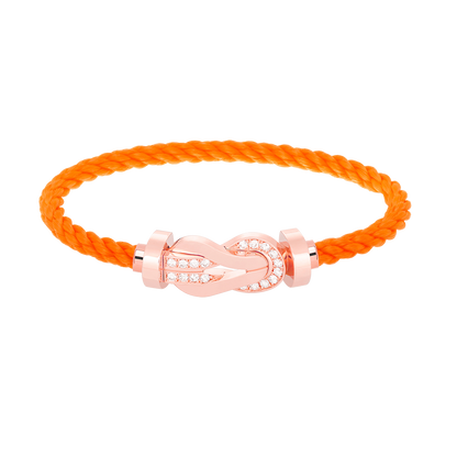 [Garvey ]CHANCE LARGE 8 FIGURE BUCKLE HALF DIAMOND BRACELET ROSE GOLD