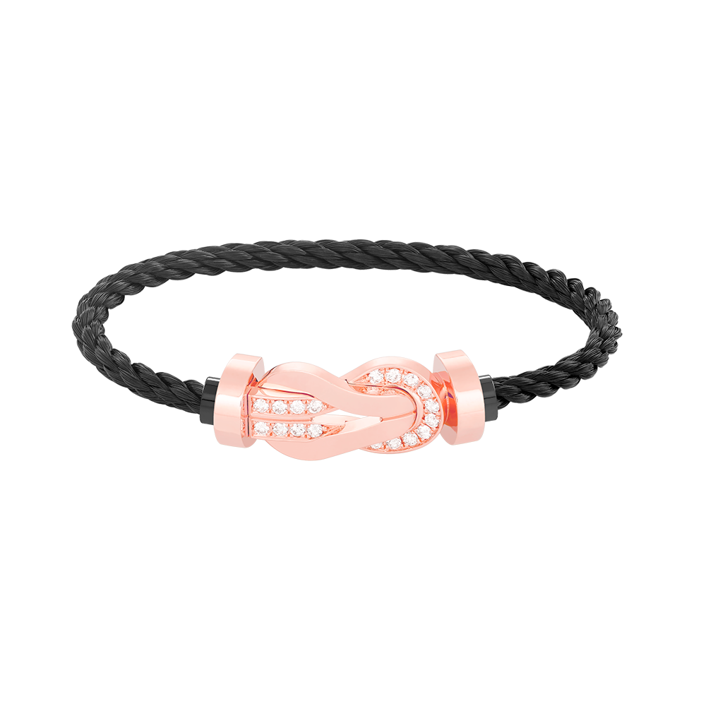 [Garvey ]CHANCE LARGE 8 FIGURE BUCKLE HALF DIAMOND BRACELET ROSE GOLD