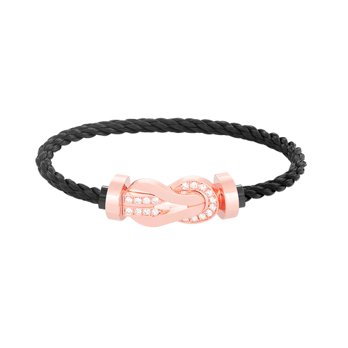 [Garvey ]CHANCE LARGE 8 FIGURE BUCKLE HALF DIAMOND BRACELET ROSE GOLD