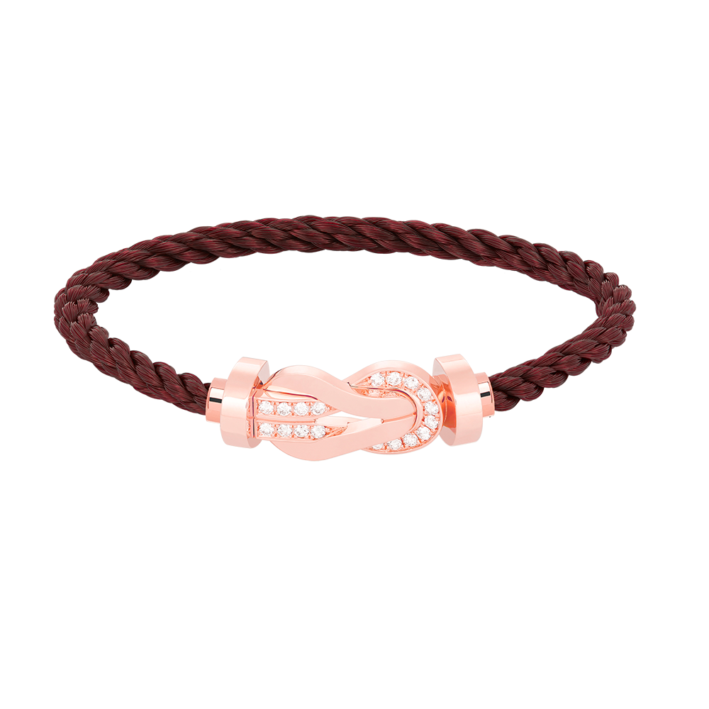 [Garvey ]CHANCE LARGE 8 FIGURE BUCKLE HALF DIAMOND BRACELET ROSE GOLD