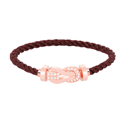 [Garvey ]CHANCE LARGE 8 FIGURE BUCKLE HALF DIAMOND BRACELET ROSE GOLD