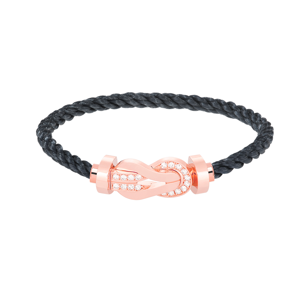 [Garvey ]CHANCE LARGE 8 FIGURE BUCKLE HALF DIAMOND BRACELET ROSE GOLD