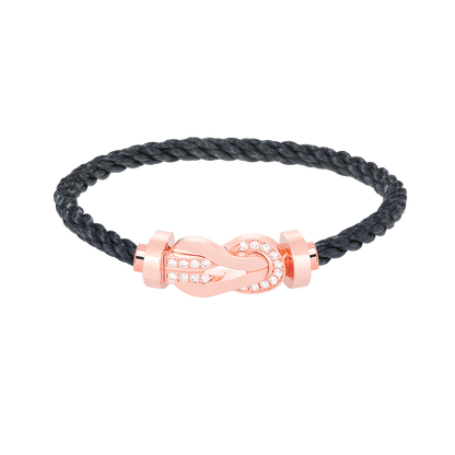 [Garvey ]CHANCE LARGE 8 FIGURE BUCKLE HALF DIAMOND BRACELET ROSE GOLD