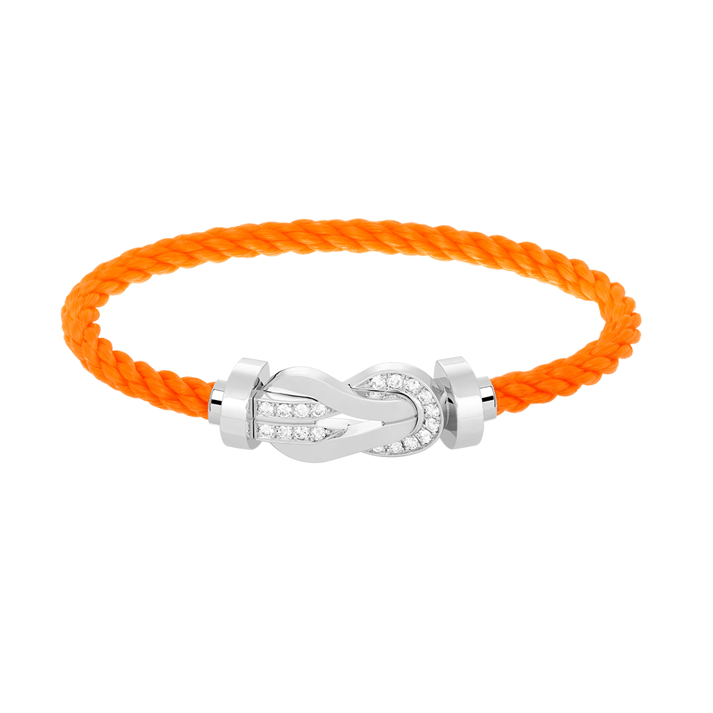 [Garvey ]CHANCE LARGE 8 FIGURE BUCKLE HALF DIAMOND BRACELET SILVER