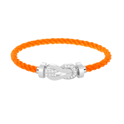 [Garvey ]CHANCE LARGE 8 FIGURE BUCKLE HALF DIAMOND BRACELET SILVER