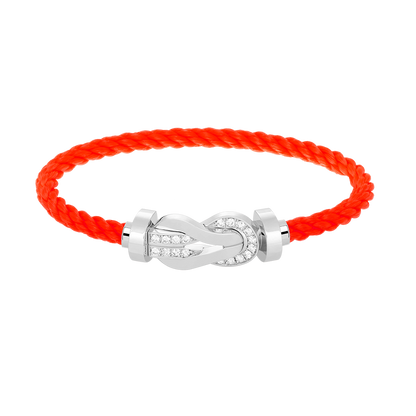 [Garvey ]CHANCE LARGE 8 FIGURE BUCKLE HALF DIAMOND BRACELET SILVER