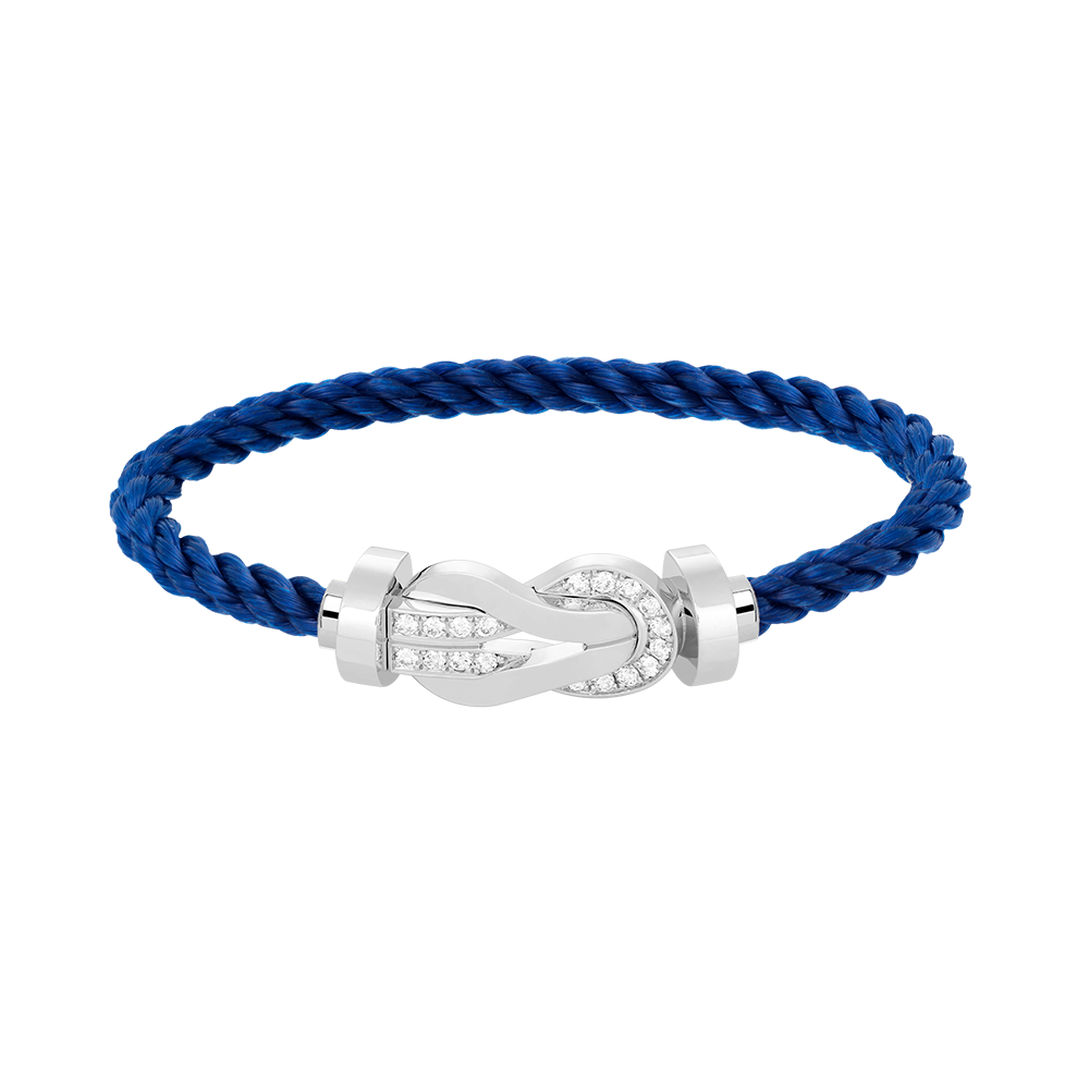 [Garvey ]CHANCE LARGE 8 FIGURE BUCKLE HALF DIAMOND BRACELET SILVER