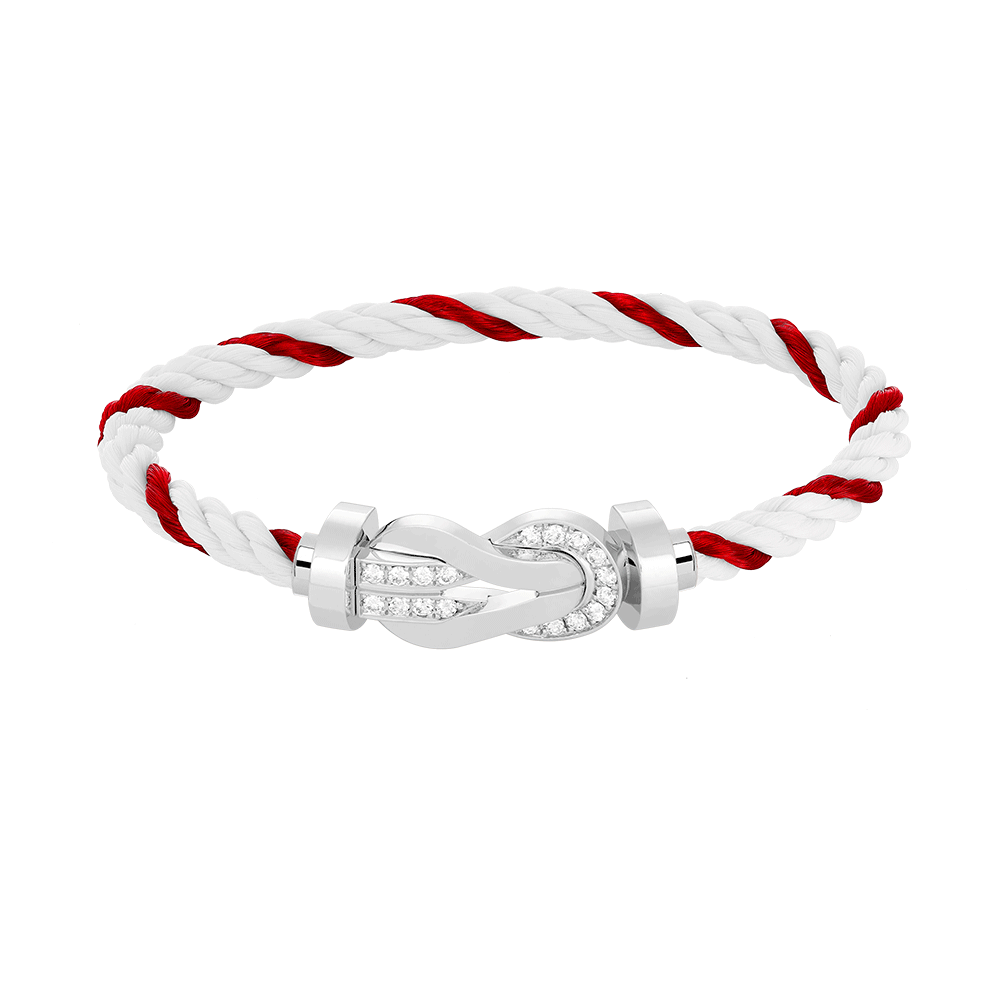 [Garvey ]CHANCE LARGE 8 FIGURE BUCKLE HALF DIAMOND BRACELET SILVER