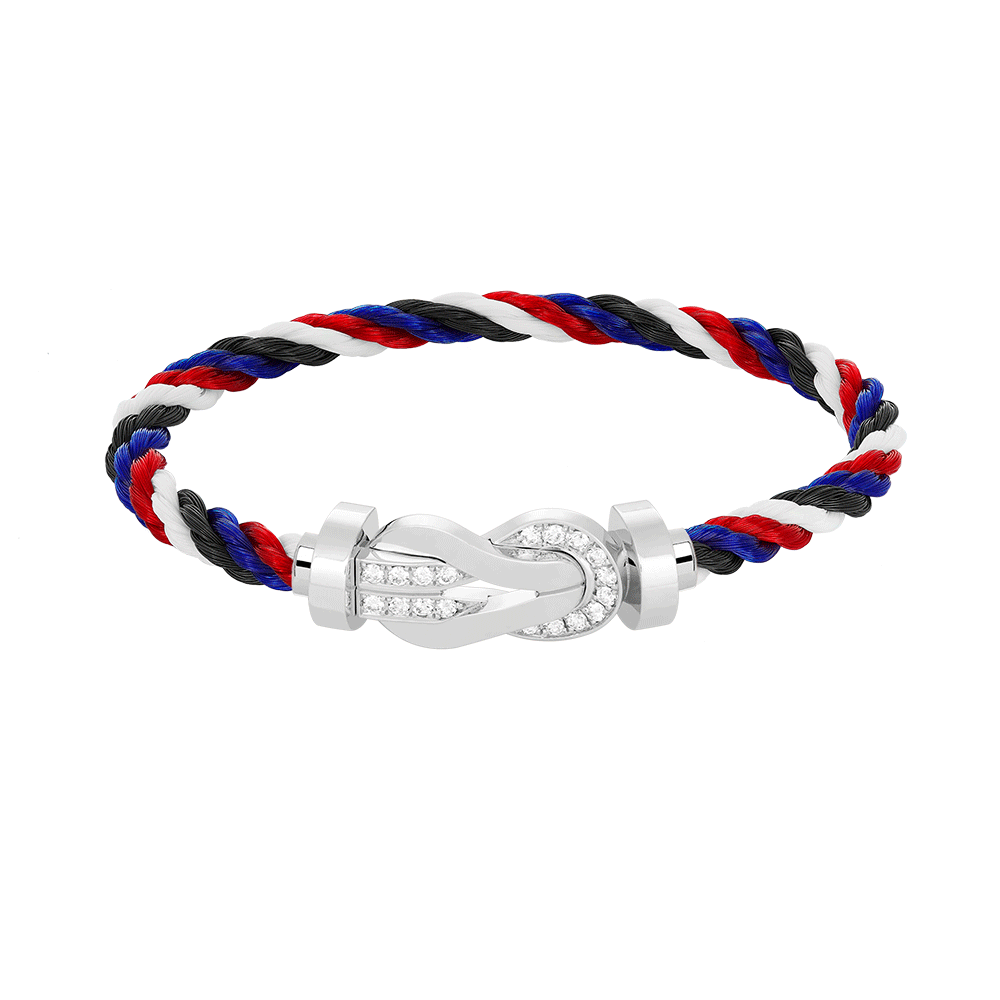 [Garvey ]CHANCE LARGE 8 FIGURE BUCKLE HALF DIAMOND BRACELET SILVER