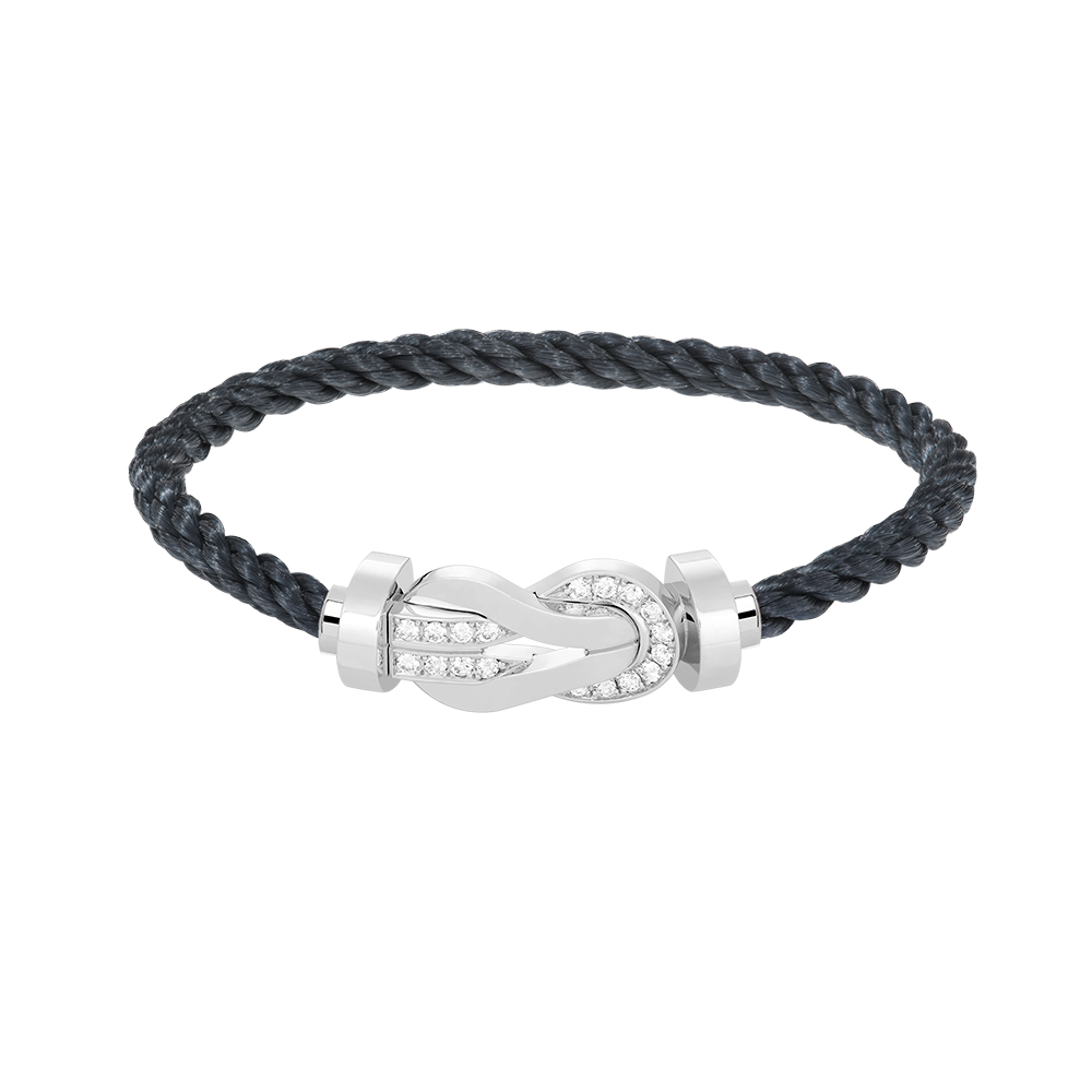 [Garvey ]CHANCE LARGE 8 FIGURE BUCKLE HALF DIAMOND BRACELET SILVER