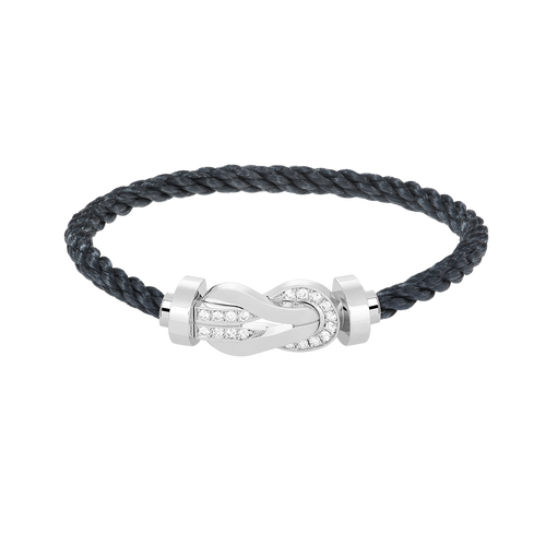 [Garvey ]CHANCE LARGE 8 FIGURE BUCKLE HALF DIAMOND BRACELET SILVER