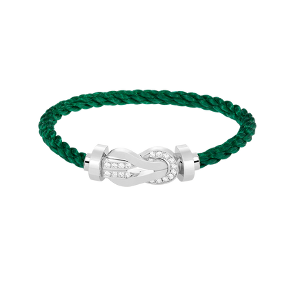 [Garvey ]CHANCE LARGE 8 FIGURE BUCKLE HALF DIAMOND BRACELET SILVER