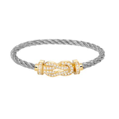 [Garvey ]CHANCE LARGE 8 FIGURE BUCKLE FULLDIAMOND BRACELET GOLD
