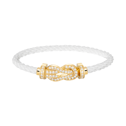 [Garvey ]CHANCE LARGE 8 FIGURE BUCKLE FULLDIAMOND BRACELET GOLD