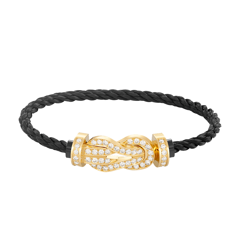 [Garvey ]CHANCE LARGE 8 FIGURE BUCKLE FULLDIAMOND BRACELET GOLD