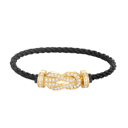 [Garvey ]CHANCE LARGE 8 FIGURE BUCKLE FULLDIAMOND BRACELET GOLD