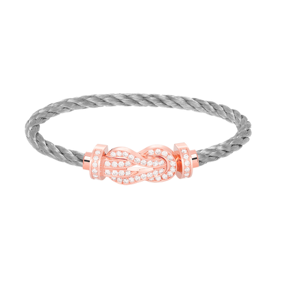 [Garvey ]CHANCE LARGE 8 FIGURE BUCKLE FULL DIAMOND BRACELET ROSE GOLD