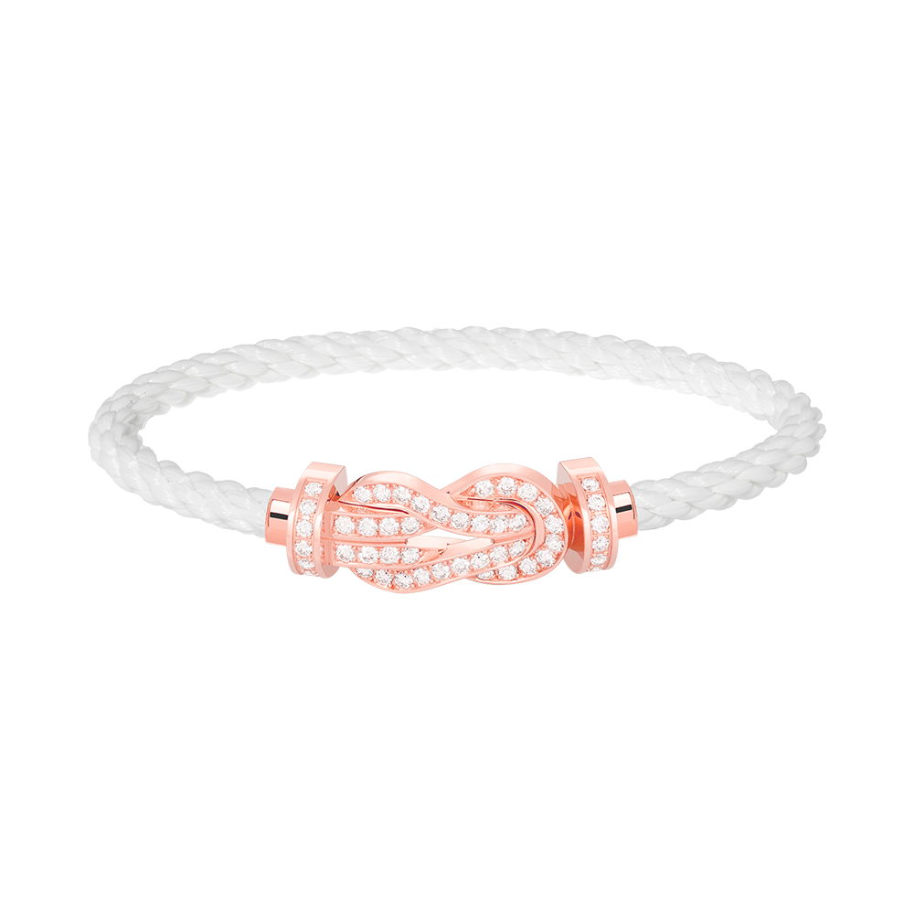 [Garvey ]CHANCE LARGE 8 FIGURE BUCKLE FULL DIAMOND BRACELET ROSE GOLD