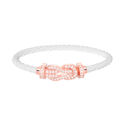 [Garvey ]CHANCE LARGE 8 FIGURE BUCKLE FULL DIAMOND BRACELET ROSE GOLD