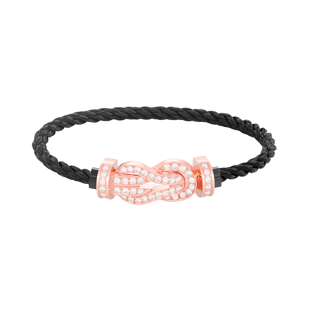 [Garvey ]CHANCE LARGE 8 FIGURE BUCKLE FULL DIAMOND BRACELET ROSE GOLD
