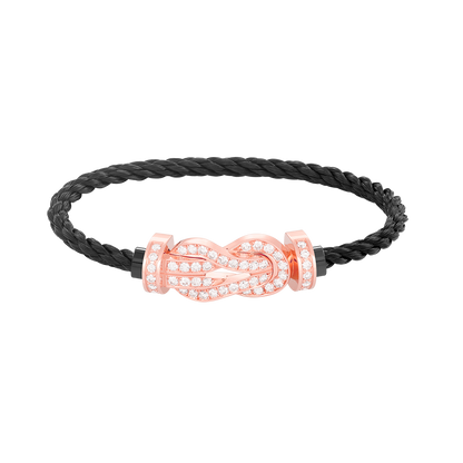 [Garvey ]CHANCE LARGE 8 FIGURE BUCKLE FULL DIAMOND BRACELET ROSE GOLD