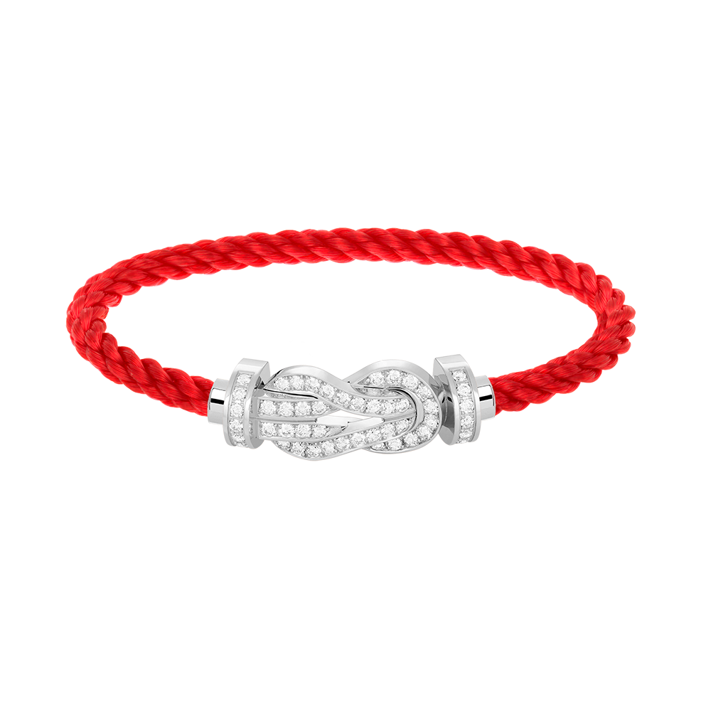 [Garvey ]CHANCE LARGE 8 FIGURE BUCKLE FULL DIAMOND BRACELET SILVER
