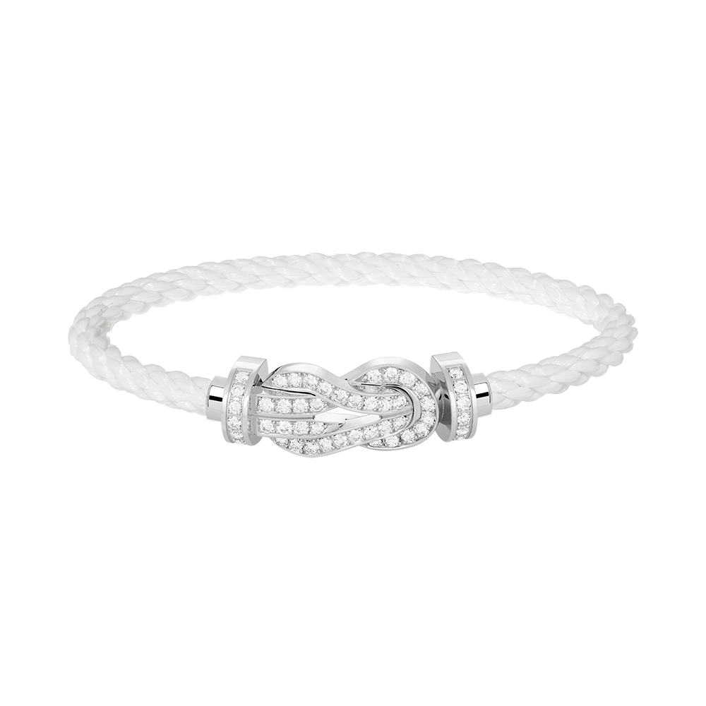 [Garvey ]CHANCE LARGE 8 FIGURE BUCKLE FULL DIAMOND BRACELET SILVER