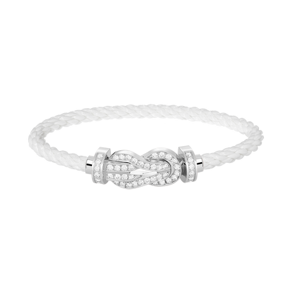 [Garvey ]CHANCE LARGE 8 FIGURE BUCKLE FULL DIAMOND BRACELET SILVER