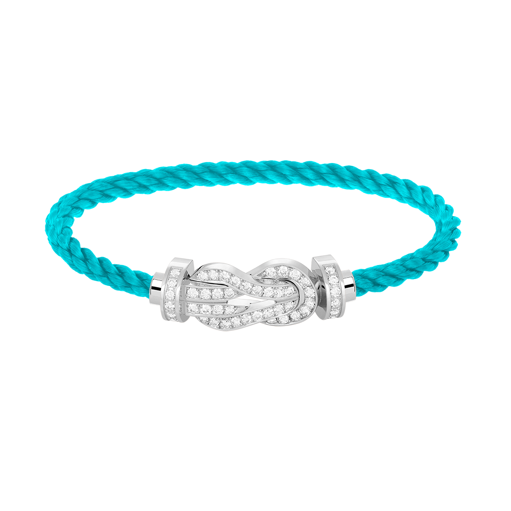 [Garvey ]CHANCE LARGE 8 FIGURE BUCKLE FULL DIAMOND BRACELET SILVER