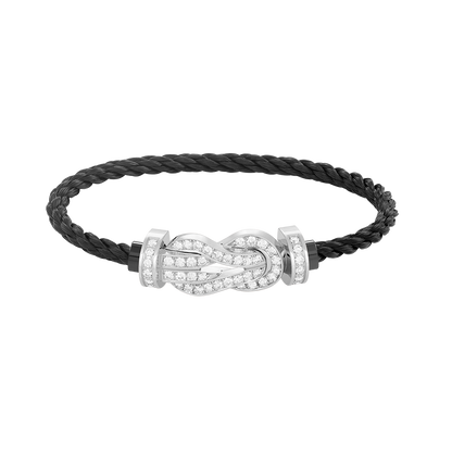 [Garvey ]CHANCE LARGE 8 FIGURE BUCKLE FULL DIAMOND BRACELET SILVER