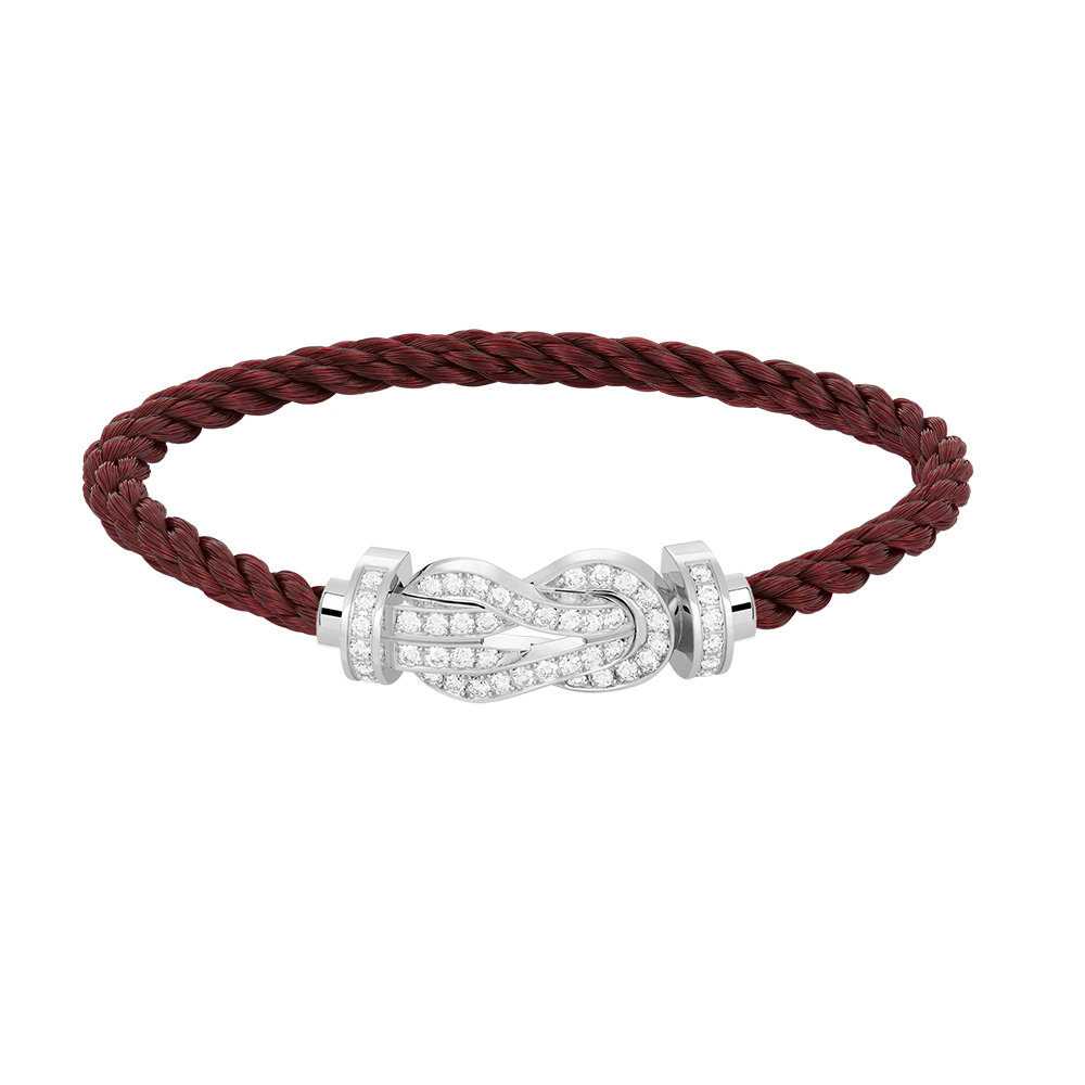 [Garvey ]CHANCE LARGE 8 FIGURE BUCKLE FULL DIAMOND BRACELET SILVER