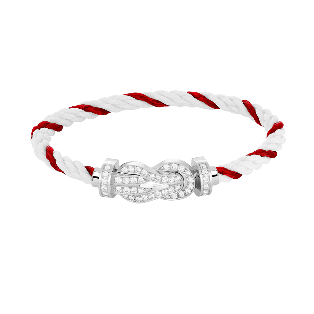 [Garvey ]CHANCE LARGE 8 FIGURE BUCKLE FULL DIAMOND BRACELET SILVER