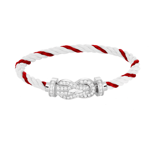 [Garvey ]CHANCE LARGE 8 FIGURE BUCKLE FULL DIAMOND BRACELET SILVER